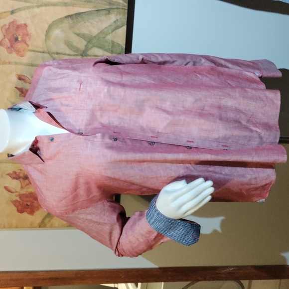 Ted Baker Shirts Ted Baker Red Dress Shirt Size Small Poshmark